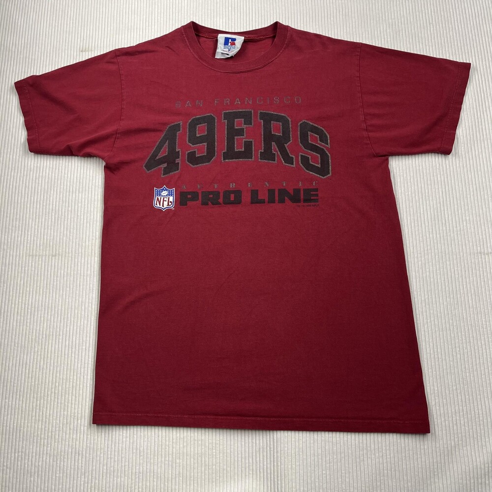 Vintage San Francisco 49ers Shirt Mens Medium Red NFL Football Russell 90s